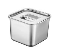 lmoikesz Individual Household Food Containers Square Versatile Storage Spice Sauce Salt In Home And Kitchen Fine Workmanship Kitchen Organizer Seasoning Rack Large Capacity, Silver, 16x16cm
