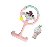lmoikesz Interactive Light Music Toys Simulated Driving Experience Enhances Toddler Engagement Through Fun Pretend Play Activities Simulated Steering Wheel Toys Driving Controller, Pink, 49x25cm
