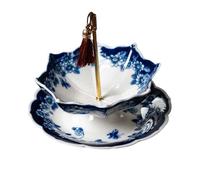 lmoikesz Intricate Porcelain Tea Colander with Lightweight Feature Tea Infuser for Experience Filter Residues Kung Fu Filter Table Accessory Home Decor (Blue)