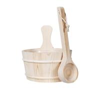 lmoikesz Intricate Sauna Bucket and Ladle Natural Cedar Wood Spa Accessories for Balance So Each Unique. MaterialOur Sauna Bucket Made of Cedar SPA Steam Room Bath Accessories
