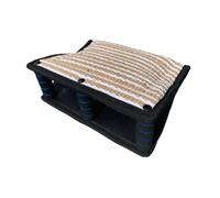 lmoikesz Jute Bite Pillow Dog Training Sleeve Ensures Safe Playing During Tugging Games Suitable For Interactive Dog Play Outdoor Tug Sleeve Jute Bite Wedge Pillow, black, 35x25x13cm