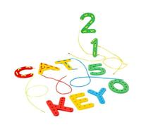 lmoikesz Lacing Letters Threading Letters Numbers Toy Enhances Imagination And Creativity Combining Education With Play Wooden Lacing Threading Board Toys Game Toddlers