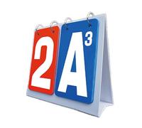 lmoikesz Large Numbers Card Game Score Keeper Flip Scoreboard Flipping Scoreboard With Stand Provides Easy Readibility During Gameplay Game Scoring Cards Flip With Stand, Red Blue, 9.5x18.5cm