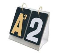 lmoikesz Large Numbers Card Game Score Keeper Flip Scoreboard Flipping Scoreboard With Stand Provides Easy Readibility During Gameplay Game Scoring Cards Flip With Stand, Black, 9.5x18.5cm