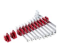 lmoikesz Magnetic Modular Wrench Organizer Rack, 24pcs Tool Storage for Toolbox Drawer Space-Saving Design Wrench Holder for Combination Ratchet Open-End Wrenches (Red)