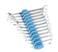lmoikesz Magnetic Modular Wrench Organizer Rack, 24pcs Tool Storage for Toolbox Drawer Space-Saving Design Wrench Holder for Combination Ratchet Open-End Wrenches (Blue)