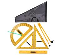 lmoikesz Math Geometry Teaching Supplies Essential Ruler for Designers Architects Artists and Engineering Professionals Drawing Math Geometry Tool Big Size Teacher Aids, Yellow, 5 pcs