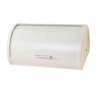 lmoikesz Metal Bread Box Roll Bread Keeper Storing Ingredients In Any Kitchen Keeper Box Features Rolling Top Cover Opens Smoothly And Closes Firmly, white lid, 37.5x26x18cm