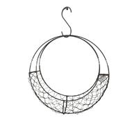 lmoikesz Moon Shaped Wire Wreath Frame Metal Hanging Basket Stand For Flower Displays Metal Wall Mounted Flower Pot Holder Rings