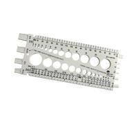 lmoikesz Nut Thread Checker Inch Metric Thread Tester Essential Measurement Tool Quick And Easy Size Evaluation Drill Bit Checker Gauge Ruler, White, 22x8.5cm