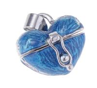 lmoikesz Pet Ash Holder Memorial Pendant Openable Heart Pendant To Honor Love For Pets Through Beautiful Keepsake Jewelry Memorial Pet Cremation Urn, Blue