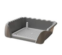 lmoikesz Pet Pee Pad Holder With Removable Grid Keeps Dogs Dry Easy To Clean Home Easy To Clean. Pet Litter Pan Is Suitable For Puppy Or Cat At Home Bedpan Litter Pan Anti, Gray, 51x45x15cm