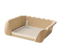 lmoikesz Pet Pee Pad Holder With Removable Grid Keeps Dogs Dry Easy To Clean Home Easy To Clean. Pet Litter Pan Is Suitable For Puppy Or Cat At Home Bedpan Litter Pan Anti, Coffee, 51x45x15cm