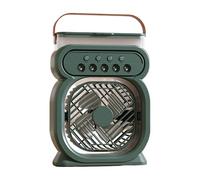 lmoikesz Portable Air Conditioning Fan Soft Sound Large Capacity Battery Three Speed Hot Three In One Fan Air Conditioner ABS, green