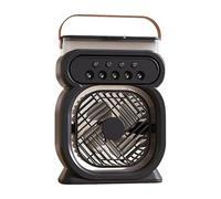 lmoikesz Portable Air Conditioning Fan Soft Sound Large Capacity Battery Three Speed Hot Three In One Fan Air Conditioner ABS, black