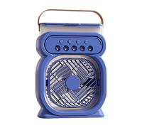 lmoikesz Portable Air Conditioning Fan Soft Sound Large Capacity Battery Three Speed Hot Three In One Fan Air Conditioner ABS, blue