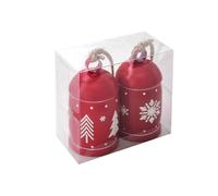 lmoikesz Red Iron Horn Christmas Bell Ornaments, Big Bells for Christmas Wreath Home Garden Party Large Tree Decor Pendant with Deer Pattern for Xmas Festive Atmosphere (Snowflake Tree)