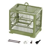 lmoikesz Sturdy Portable Pet House Bird Feeder Waterer Parrot Cage With Easy To Clean Drawer Parrot Cage Also Has Foldable Feature.When Not In Bird Portable Villa Birdcage Budgie, green, 30x26x23cm