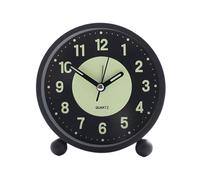 lmoikesz Table Clock Non Ticking Bedroom Clocks Silent Alarm Clocks Glow In Dark Silent Alarm Clocks Bedside Non Ticking Metal, A