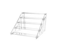 lmoikesz Transparent Display Riser Multi Layer Acrylic Stand for Cupcakes and Neat Jewelry Display Which Can Arrange and Various Action Figures Neatly and Orderly, 5 Tiers 25cm