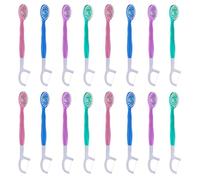 lmoikesz Travel Toothbrush Set with Integrated Toothpaste and Floss Mini Toothbrush 5 in 1 Tool Portable Travel Set ABS