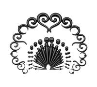 lmoikesz Trendy Acrylic Heart Shape Tunnels Plugs Offer Unique To Ear Stretching Experience For Users Lightweight And Durable.Easily Piercing Ear Without Feeling Too Much Pain