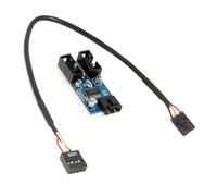 lmoikesz Usb Header Splitter Cable Connector 1 To 2 Usb Splitter Featured 30cm Length Wide Application Reliability 1 To 2 Hub Cable Fan, Black, to