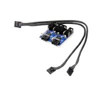 lmoikesz Usb Header Splitter Cable Connector 1 To 2 Usb Splitter Featured 30cm Length Wide Application Reliability 1 To 2 Hub Cable Fan, Black, to 4