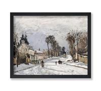 Lmovutcom Vintage The Road to Versailles at Louveciennes Poster, Retro Winter Canvas Print, Landscape Art, Gift for Men & Women, Decor for Bedroom, Office or Living Room, Unframed Wall Art
