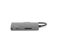 LMP USB-C Mini Dock - 8-Port with HDMI, USB 3.0, Ethernet, SD/MicroSD, USB-C (Silver, Compatible with MacBook 12", 13", 15" Retina)