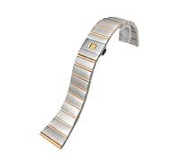 LMPVPDGADZ 15mm 17mm 18mm 23mm 25mm 316L Stainless Steel Watchband Fit For Omega CONSTELLATION Double Metal Watch Strap Accessories(Silver RoseGold,25mm-10mm)