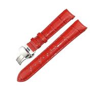 LMPVPDGADZ 18mm Crimson Leather Watchband Fit For Tissot 1853 T035 T035210 T035207 Wristband Women's Curved Watch Strap Bracelet(Black 01,18MM_SILVER BUCKLE)