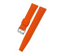 LMPVPDGADZ 19mm 20mm 21mm 22mm Rubber Silicone Watch Strap Fit For IWC Pilot Fit For Omega Fit For Tissot Fit For Tudor Fit For Longines Fit For Hamilton Diving Watchband(Orange,22mm)