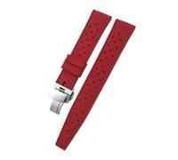 LMPVPDGADZ 19mm 20mm 21mm 22mm Rubber Silicone Watch Strap Fit For IWC Pilot Fit For Omega Fit For Tissot Fit For Tudor Fit For Longines Fit For Hamilton Diving Watchband(Red 1,22mm)