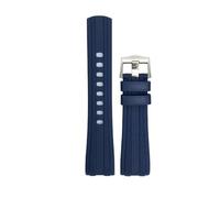LMPVPDGADZ 19mm 20mm 21mm 22mm Silicone Rubber Watchband Fit For Omega Fit For Seamaster 300 Strap Fit For Longines Conquest Fit For HydroConquest L3 Watch Band(Blue Style 1,19mm)