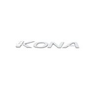 LMPVPDGADZ 1PC 3D ABS for KONA Car Letter Logo Sticker Tail Decoration Badge Auto Rear Trunk Emblem Decal Accessories XD(Glossy silver)