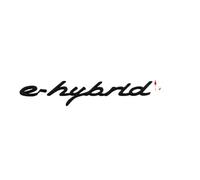 LMPVPDGADZ 1pcs 4 S Turbo E Fit For Hybrid ABS Car Fender Side Logo Sticker Rear Tail Door Trunk Emblem Accessories(Ehybrid Matt black)