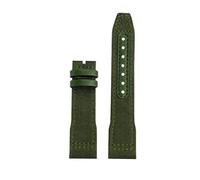 LMPVPDGADZ 20 21 22mm Blue Green Bracelet Fit For IWC Nylon Leather WatchBand Big Pilot Little Prince Mark 18 Watch Strap(Green no buckle,21mm)