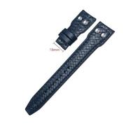 LMPVPDGADZ 20mm 21mm 22mm Rivet Woven Leather Watch Band Fit For IWC Big Pilot Portugieser Pilot IW3777 Fit For Seiko Watch Strap(Blue,21mm)