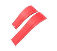 LMPVPDGADZ 20mm 21mm Black Red Green Concave Rubber Watchband Fit For Rolex Daytona GMT Submariner Belt Buckle Sports Silicone Watch Strap(Black 01,20mm)