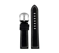 LMPVPDGADZ 20mm 22mm 24mm 26mm Vintage Crazy Leather Men's Watch Belt Substitute Fit For Panerai Fit For M-ido Fit For O-mega Men Band(Black sk,20mm)