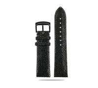 LMPVPDGADZ 20mm 22mm Pearl Fish Skin Strap Is Applicable Fit For Huawei/Fit For TISSOT/Fit For Omega/Fit For Mido Men's And Women's Devil Watch Accessories Black Buckl(Black bk,20mm)