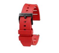 LMPVPDGADZ 20mm 22mm Rubber Fluorine Watch Strap Fit For Huawei Fit For Mido Fit For Helmsman Navigator Fit For Seiko Canned Series Rubber Watchband(Red bk,20mm)