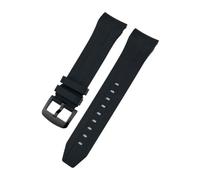 LMPVPDGADZ 21mm 22mm Curved Rubber Silicone Watchband Fit For Tissot Fit For Sea Star T120 T120417A Diving Watch Strap Bracelet(Black-Black,21mm)