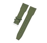 LMPVPDGADZ 21mm 22mm Nylon Canvas Watchband Fit For IWC Universal Pilot Mark 18 Spitfire Fighter Portugal Series Black Green Watch Strap(Grn,22mm)