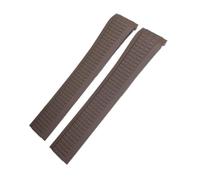 LMPVPDGADZ 21mm Curved End Silicone Rubber Watchband Fit For Patek PP Fit For Philippe Fit For AQUANAUT 5167A Black Blue Orange Soft Watch Strap Bracelets(Brown,21MM_ROSE BUCKLE)