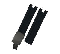 LMPVPDGADZ 21mm Natural Silicone Rubber Watchband Fit For Tissot 1853 T076417 Red Black Orange Soft Sport Watch Strap(Black-Black,21MM_NO CLASP)