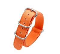 LMPVPDGADZ 22 24 26mm Double Sided Thickened Canvas Watch Band General Brands Nylon Seatbelt Fit For Panerai/Fit For Breitling/Fit For ZENITH Pilo(Orange sk,24mm)