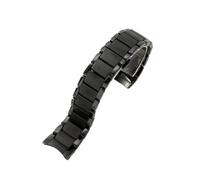 LMPVPDGADZ 24mm Ceramic Watch Strap Fit For Armani AR1451 AR1452 AR1400 AR1410 AR1421 AR1440 Black Frosted Watch Band with Accessories(AR1452-24mm)