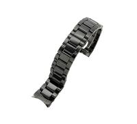 LMPVPDGADZ 24mm Ceramic Watch Strap Fit For Armani AR1451 AR1452 AR1400 AR1410 AR1421 AR1440 Black Frosted Watch Band with Accessories(AR1440)